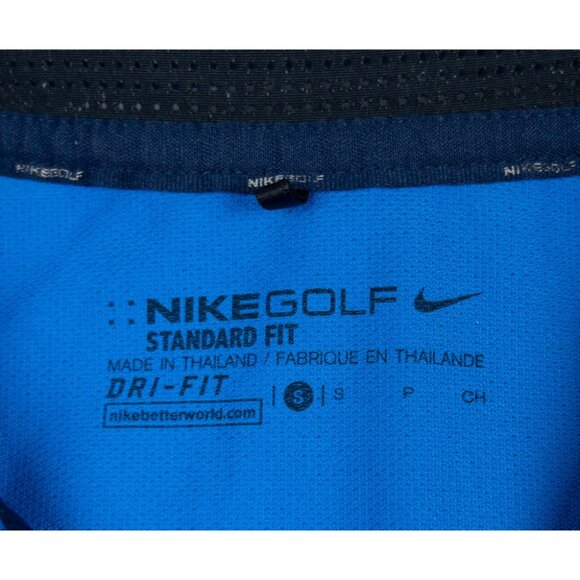 Disney Nike Golf Polo Men's Small Mickey Mouse Dot Camo Dri-Fit Wicking Blue - Picture 3 of 15